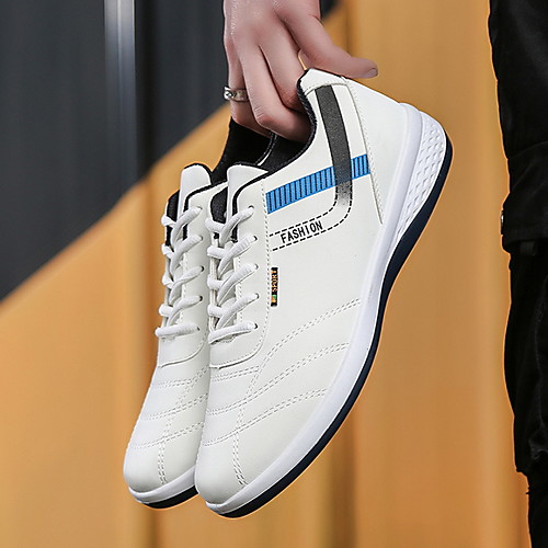 

Men's Spring / Summer Sporty Daily Trainers / Athletic Shoes PU White / Black / Blue