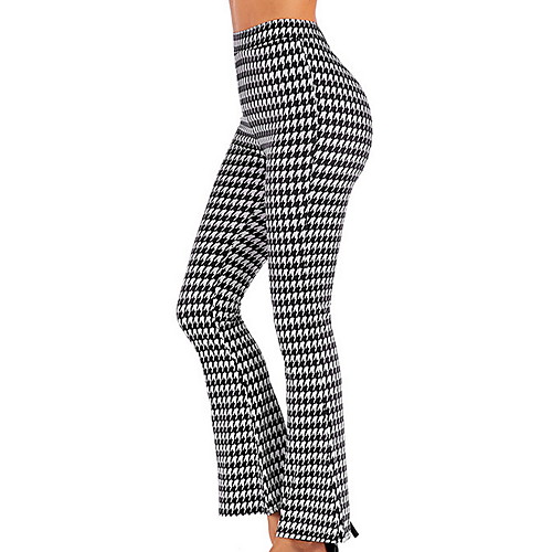 

Women's Basic Loose Wide Leg Pants - Leopard White Black Khaki S / M / L