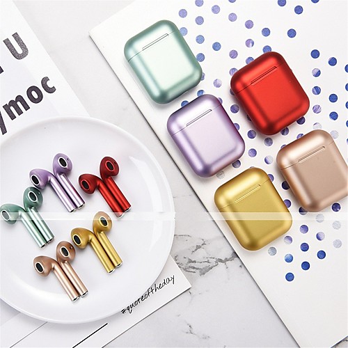 

LITBest i12 TWS Metal Alloy Macaron True Wireless Earbuds Stereo with Volume Control Bluetooth 5.0