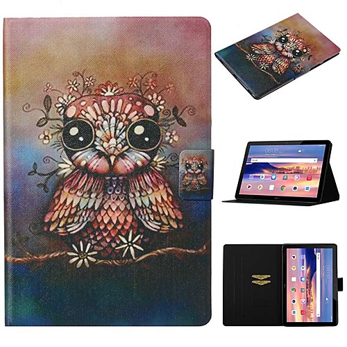 

Case For Huawei Mediapad T5 10 Card Holder / with Stand / Flip Full Body Cases Animal PU Leather For Huawei Mediapad T3 10