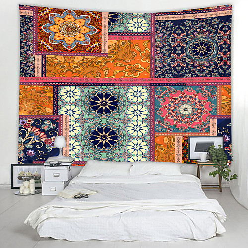 

Folk-custom Digital Printed Tapestry Decor Wall Art Tablecloths Bedspread Picnic Blanket Beach Throw Tapestries Colorful Bedroom Hall Dorm Living Room Hanging
