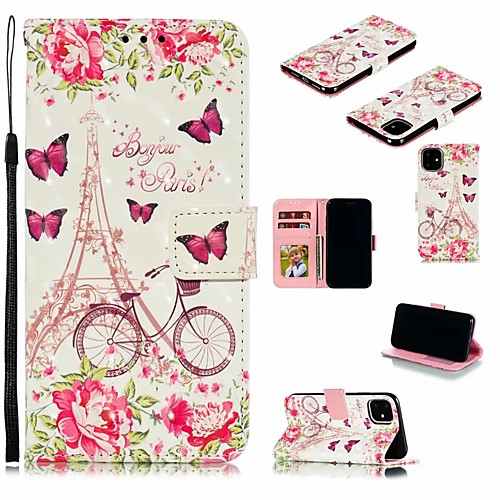 

Case For Apple iPhone 11 / iPhone 11 Pro / iPhone 11 Pro Max Card Holder / Shockproof / Dustproof Full Body Cases 3D Cartoon PU Leather / TPU