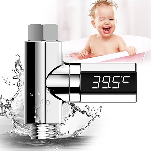 

Household LED Display Water Temperature Gauge Home Water Shower Baby Care Monitor Self-Generating Electricity Water Dropship