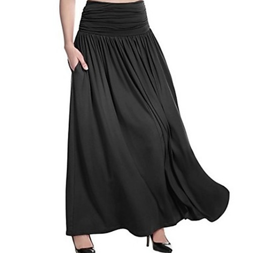 

Women's A Line Skirts - Solid Colored Black Fuchsia Light gray S M L