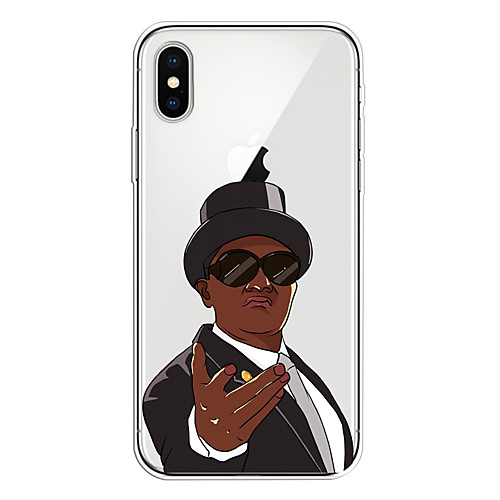 

Case For Apple iPhone 11/11 Pro/11 Pro Max/XS/XR/XS Max/8 Plus/7 Plus/6S Plus/8/7/6/6s/SE/5/5S Transparent Pattern Back Cover Black People Coffin Dance Soft TPU