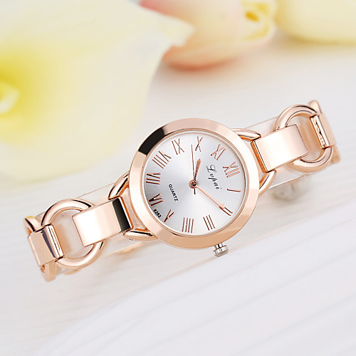

Ladies Quartz Watches Elegant Fashion Silver Rose Gold Alloy Chinese Quartz GoldenBlack GoldenWhite Silver / Black New Design Casual Watch 1 pc Analog One Year Battery Life