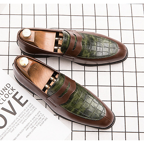 

Men's Spring & Summer Casual Daily Loafers & Slip-Ons PU Black / Yellow / Green
