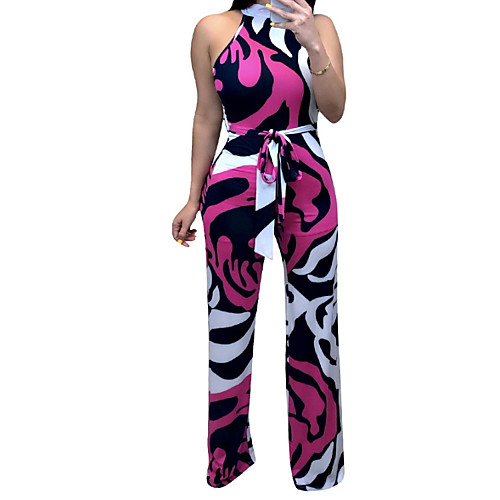 

Women's Fuchsia Jumpsuit Onesie, Color Block S M L