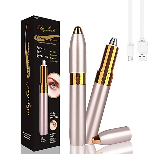 

Anglink Eyebrow Hair Remover USB Rechargeable Painless Portable Precision Electric Eyebrow Trimmer Removal Razor Tool for Women