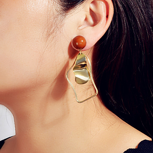 

Women's Earrings Geometrical Fashion Wedding Stylish Elegant Punk Sweet Modern Earrings Jewelry Gold For Party Evening Engagement Vacation Birthday Beach 1 Pair