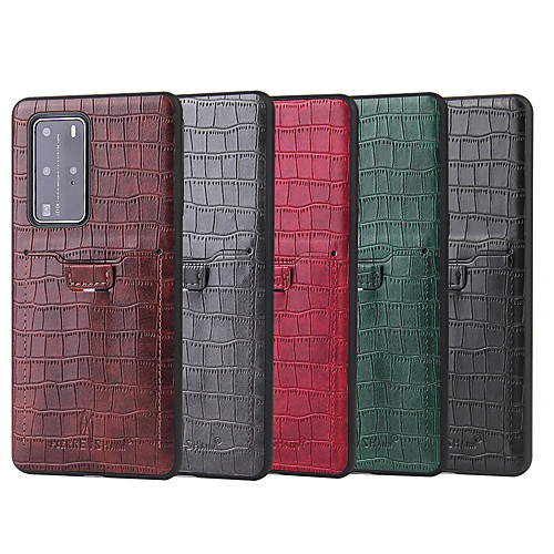

Case For Huawei Mate 30 / Mate 30 Pro / HUAWEI P40 Card Holder / Shockproof / Dustproof Back Cover Solid Colored PU Leather
