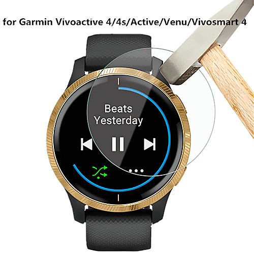 

5 PCS Screen Protector for Garmin Vivoactive 4/4s/Venu/Active/Vivosmart 4 Tempered Glass Transparent High Definition (HD) Scratch Proof/9H Hardness