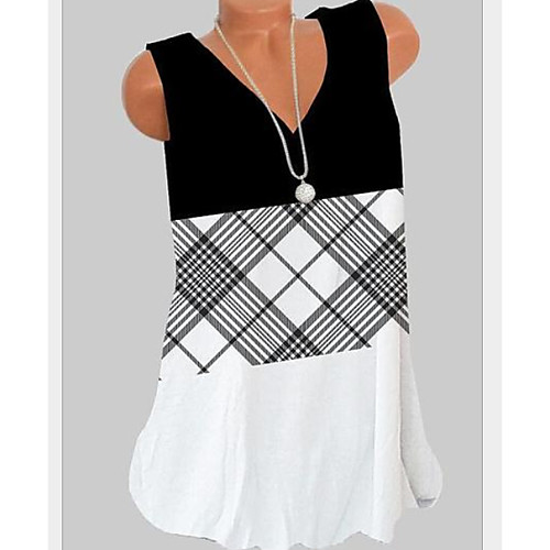 

Women's Color Block Tank Top Daily Black / Green