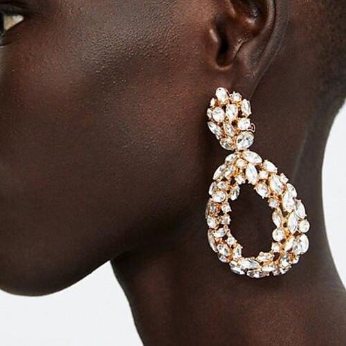 

Women's Hoop Earrings Geometrical Precious Earrings Jewelry White / Black / Red For Daily