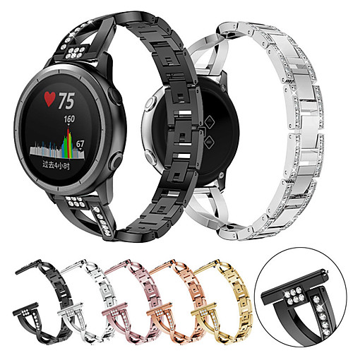 

Watch Band for Vivomove HR / Vivoactive 3 / Forerunner 245M Garmin Sport Band / Modern Buckle / Jewelry Design Stainless Steel Wrist Strap