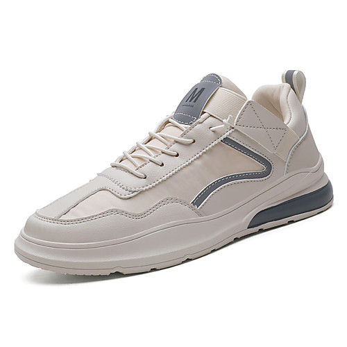 

Men's / Unisex Fall / Spring & Summer Daily Outdoor Sneakers Running Shoes / Walking Shoes PU Breathable Non-slipping Shock Absorbing White / Black / Beige