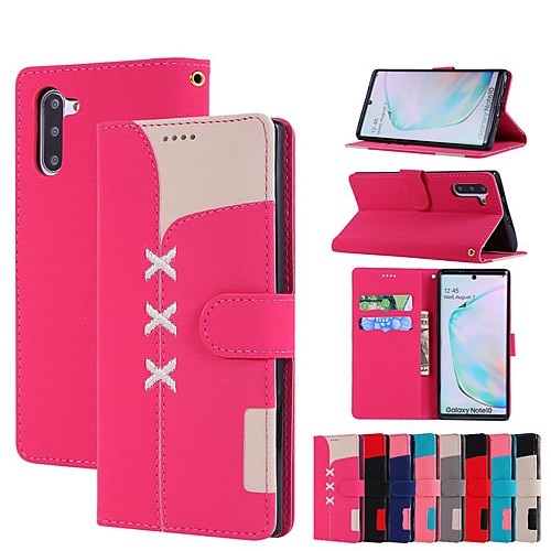 

Case For Samsung Galaxy Note 9 / Galaxy Note 10 Plus / Galaxy S10E Wallet / Card Holder / with Stand Full Body Cases Tile PU Leather For Galaxy A20/A30/A40/A50/A70/J4 Plus/J6 Plus