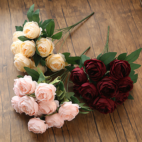 

50cm 10 Heads Of Peony Bunch Simulation Wedding Decoration Peony Fake Flower 1 Bunch