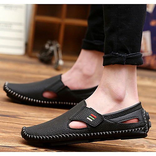 

Men's Spring & Summer Classic Daily Loafers & Slip-Ons PU White / Black / Blue