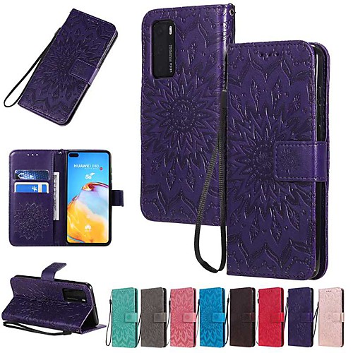 

Case For Huawei P Smart Plus 2019/P Smart Z/P40 Lite Wallet/Card Holder/with Stand Full Body Cases Solid Colored / Flower PU Leather Honor 10 Lite/8A/20 Pro/Nova 6SE/YP Prime 2019/Y6 2019/Mate 30 Pro