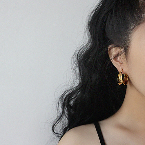 

Women's Hoop Earrings Earrings Earrings Jewelry Gold / Silver For Date Street Birthday 1 Pair