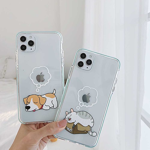 

Shockproof TPU Cat Dog Phone Case for Apple iPhone 11 Pro Max X XR XS Max 8 Plus 7 Plus 6 Plus SE Back Cover