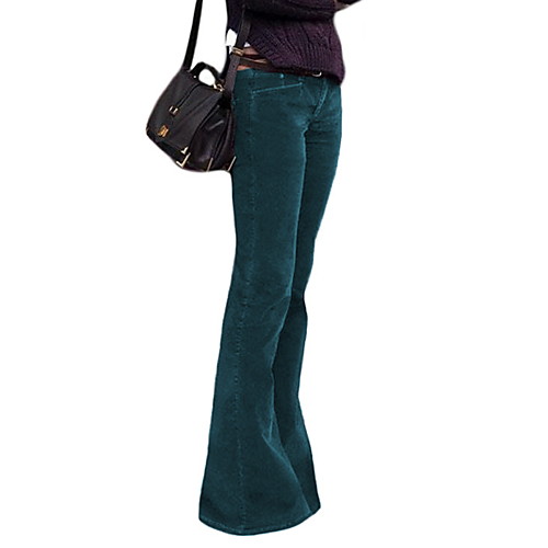 

Women's Basic Loose Chinos Pants - Solid Colored Purple Green S / M / L