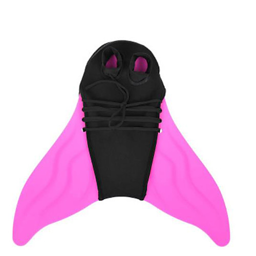 

Swim Fins Mermaid Adorable Anti-skidding Swimming Diving TPR PP - for Adults Kids Black Pink Green