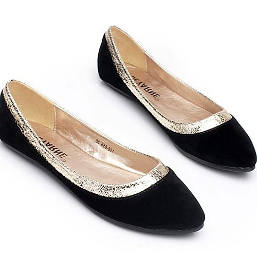 

Women's Flats Summer Flat Heel Round Toe Daily PU Black