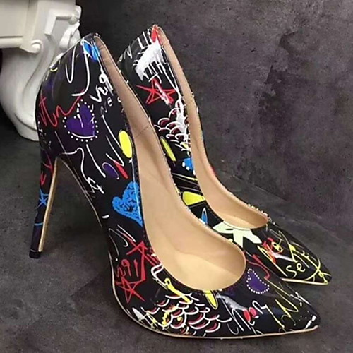 

Women's Heels Spring & Summer Stiletto Heel Pointed Toe Daily PU White / Black / Blue