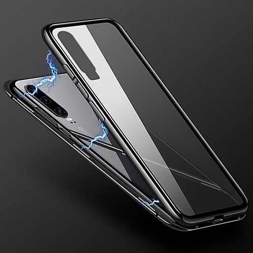 

Case For Huawei Huawei P20 / Huawei P20 Pro / Huawei P30 Shockproof / Dustproof / Mirror Full Body Cases Transparent Tempered Glass / Metal