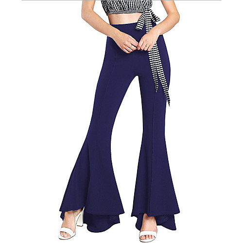 

Women's Basic Loose Chinos Pants - Solid Colored White Black Blue S / M / L