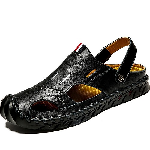 

Men's Summer Outdoor Sandals PU Non-slipping Dark Brown / Black / Brown