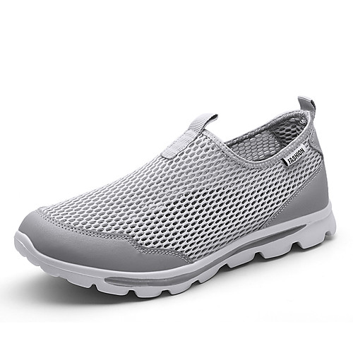 

Men's Fall Daily Outdoor Trainers / Athletic Shoes Running Shoes / Walking Shoes Tissage Volant Breathable Non-slipping Shock Absorbing Black / Light Grey / Dark Blue