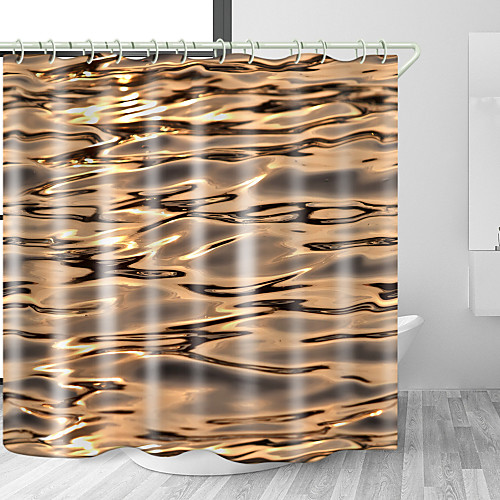 

Sunset at Sea 3D Printed Waterproof Fabric Shower Curtain with Hooks Polyester Bathroom Curtains 72 Inch