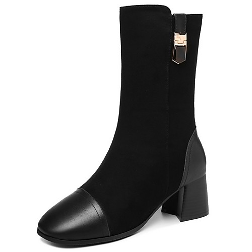 

Women's Boots Summer Stiletto Heel Closed Toe Daily Synthetics Black