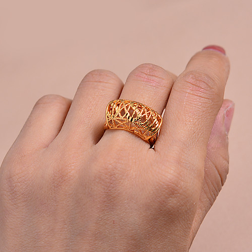 

Women's Ring Wedding Ring Belle Ring 1pc Gold Gold Plated Irregular Statement Stylish Luxury Wedding Party Evening Jewelry