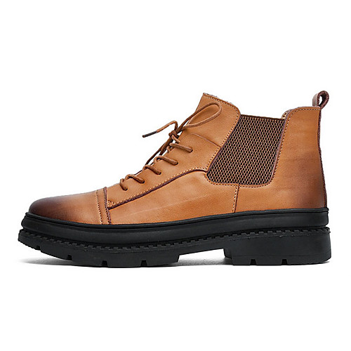 

Men's Summer Outdoor Boots PU Non-slipping Light Brown / Black