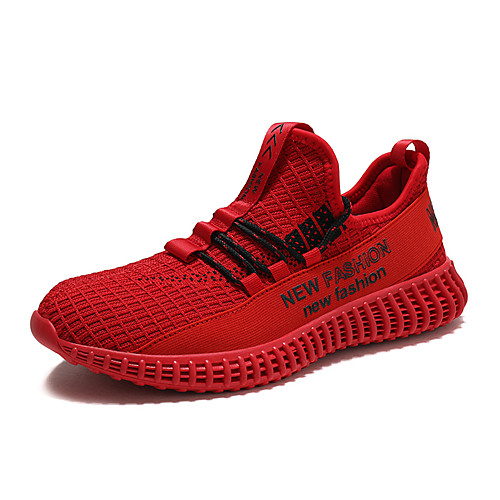 

Men's Fall / Spring & Summer Daily Outdoor Trainers / Athletic Shoes Running Shoes / Walking Shoes Tissage Volant Breathable Non-slipping Shock Absorbing Black / Red / Gray