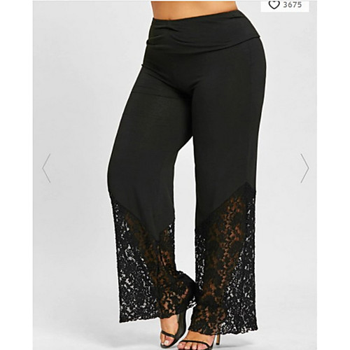 

Women's Basic Loose Chinos Pants - Polka Dot Black L / XL / XXL