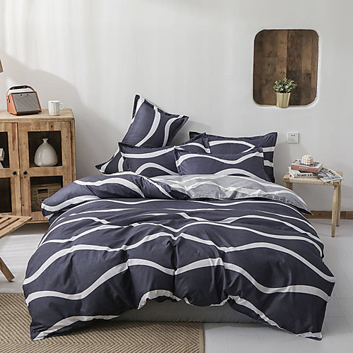 

Classic bedding set 4 size geometric printing summer bed linen 4pcs/set duvet cover set Pastoral bed sheet AB side duvet cove