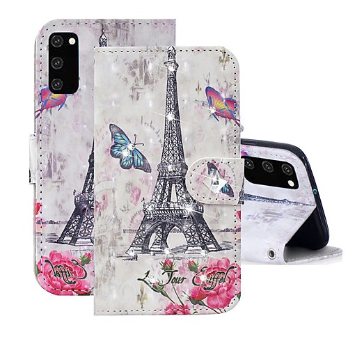 

Case For Samsung Galaxy A91 / M80S / Galaxy A81 / M60S / S20 Plus Wallet / Rhinestone / with Stand Full Body Cases Eiffel Tower PU Leather For Samsung Galaxy S20 Ultra/A01/A11/A21/A41/A70E