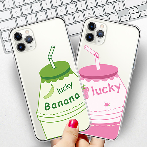 

Case For Apple iPhone 11/11 Pro/11 Pro Max/XS/XR/XS Max/8 Plus/7 Plus/6S Plus/8/7/6/6s/SE/5/5S Transparent Pattern Back Cover Milky Tea Soft TPU
