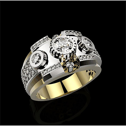 

Men Women Ring 1pc Gold Gold Plated Round Stylish Gift Festival Jewelry Classic Flower