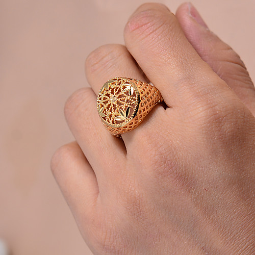 

Women's Ring Wedding Ring Belle Ring 1pc Gold Gold Plated Irregular Statement Stylish Luxury Wedding Party Evening Jewelry