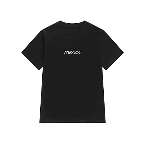 

Women's Letter T-shirt Daily Weekend White / Black / Blushing Pink / Gray