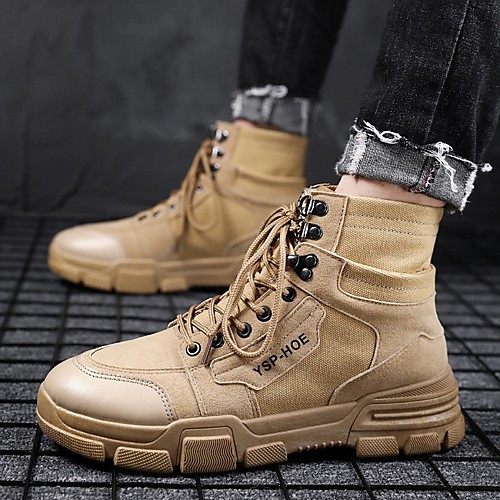 

Men's Summer Outdoor Boots Canvas Non-slipping Black / Brown / Beige