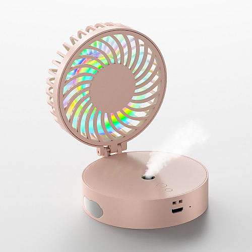 

Portable Folding Spray Fan USB Rechargeable Mini Multi-function Desktop Hanging Neck Pocket Small Fan For Office Outdoor Travel