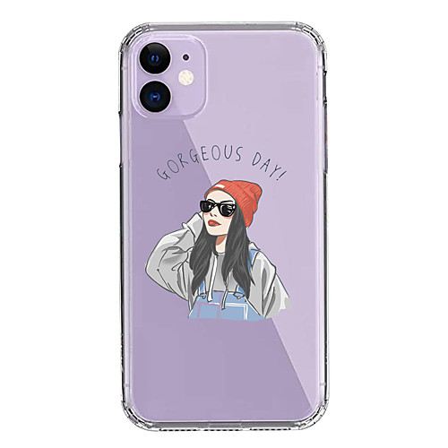 

Case For Apple iPhone 11/11 Pro/11 Pro Max/XS/XR/XS Max/8 Plus/7 Plus/8/7/6/6s Transparent Billie Eilish GORGEOUS DAY Pattern Fall Proof Back Cover Soft PCTPU