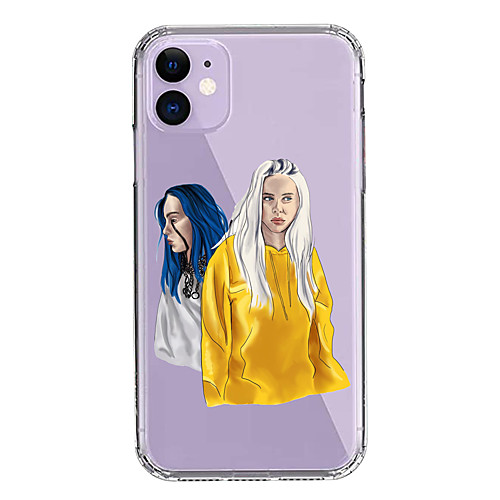 

Case For Apple iPhone 11/11 Pro/11 Pro Max/XS/XR/XS Max/8 Plus/7 Plus/8/7/6/6s Transparent Billie Eilish Sisters Pattern Fall Proof Back Cover Soft PCTPU